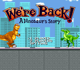 We're Back! - A Dinosaur's Story (USA) Title Screen